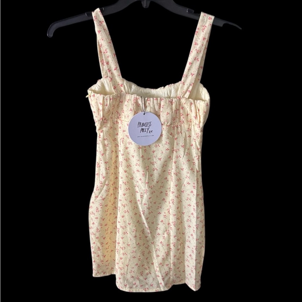 Princess Polly Cream Mini Dress with Pink Floral Print NWT - Picture 2 of 6